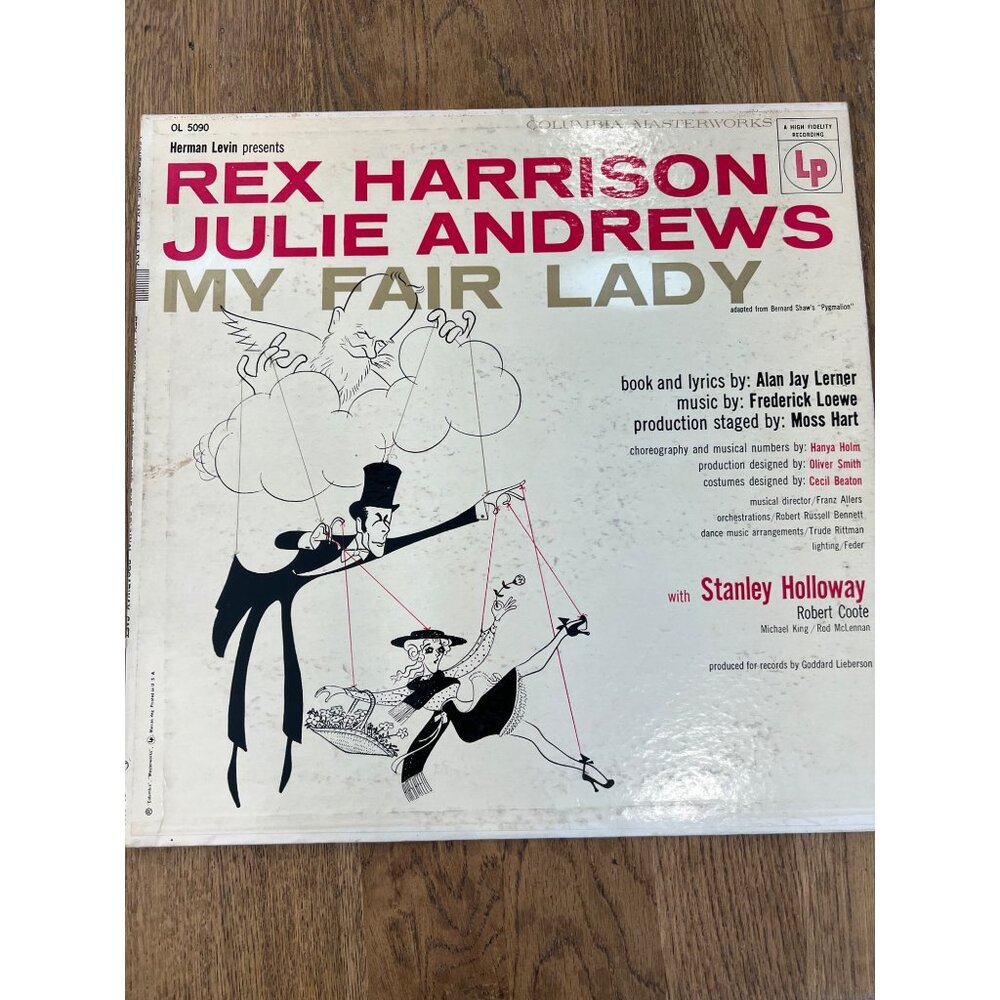 Rex Harrison & Julie Andrews My Fair Lady Vinyl Record OL 5090 Album